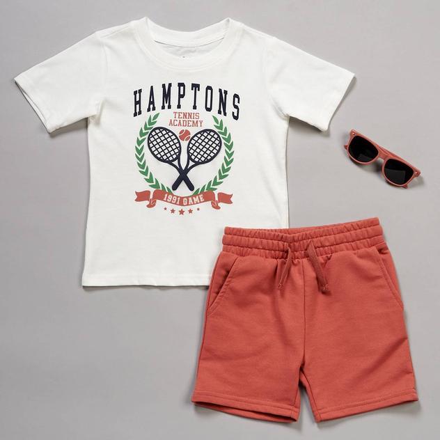 Toddler Boy Stitch & Stone Hamptons Tennis Tee & Shorts Set