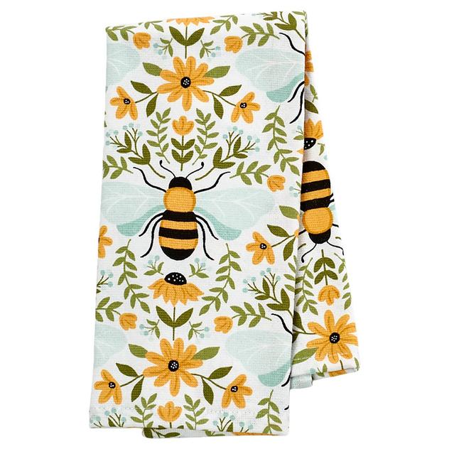 Bee Floral Reflective Kitchen Towel