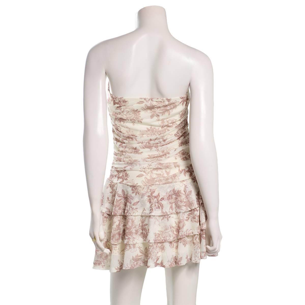 Juniors Madden Girl Floral Mesh Triple Tier Tube Dress