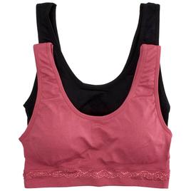 Womens Gloria Vanderbilt 2pk. Lace Trim Bralette Bras 2PKBRA3338