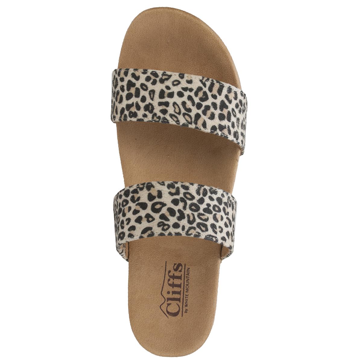 Womens Cliffs by White Mountain Tahlia Leopard Sandals