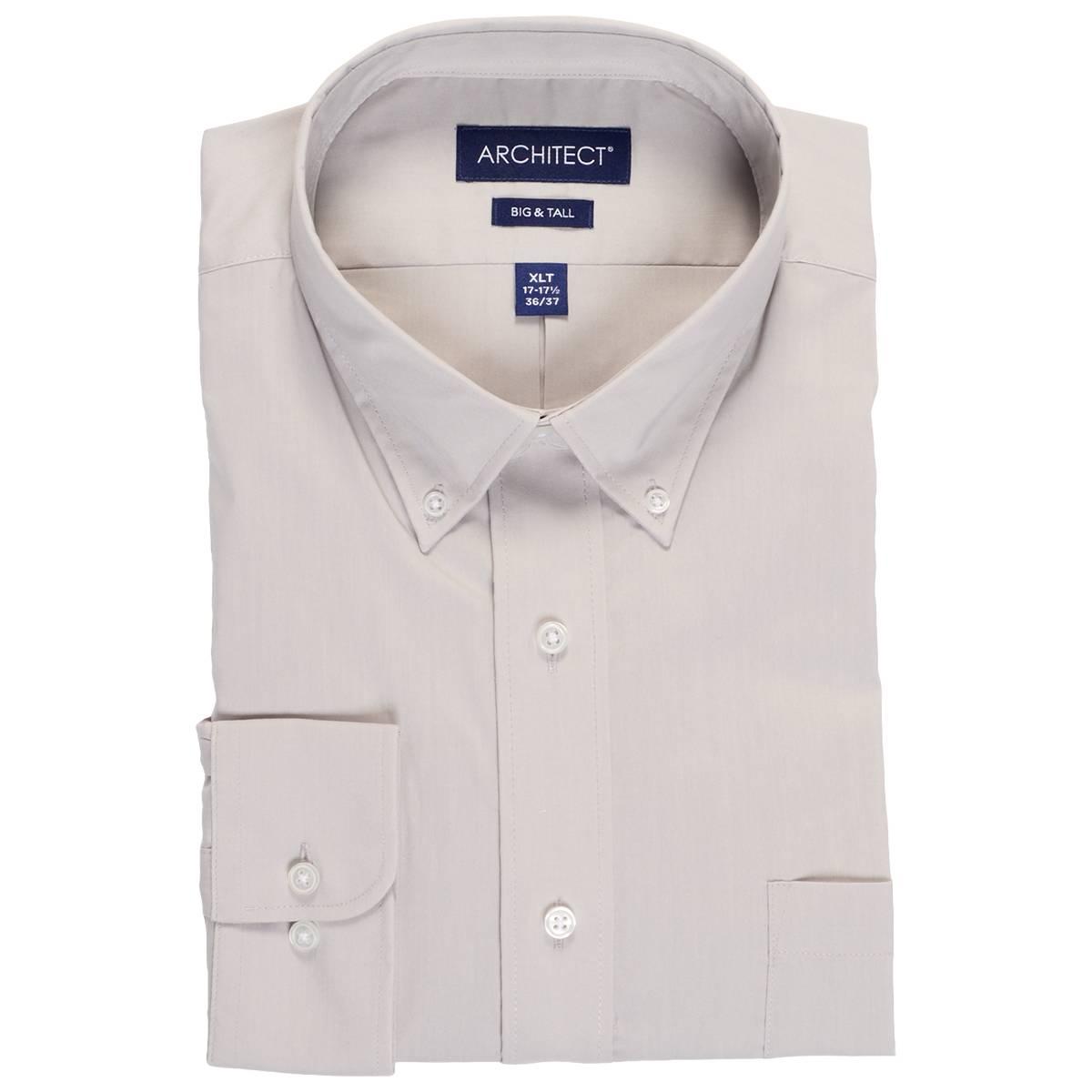 Mens Big & Tall Architect(R) Performance Dress Shirt - Grey Dawn