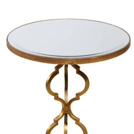9th & Pike® Gold Glam Metal Accent Table
