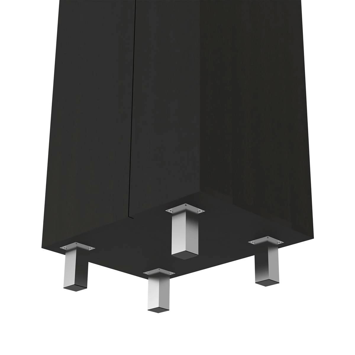 FM FURNITURE Norway Black Broom Closet Pantry