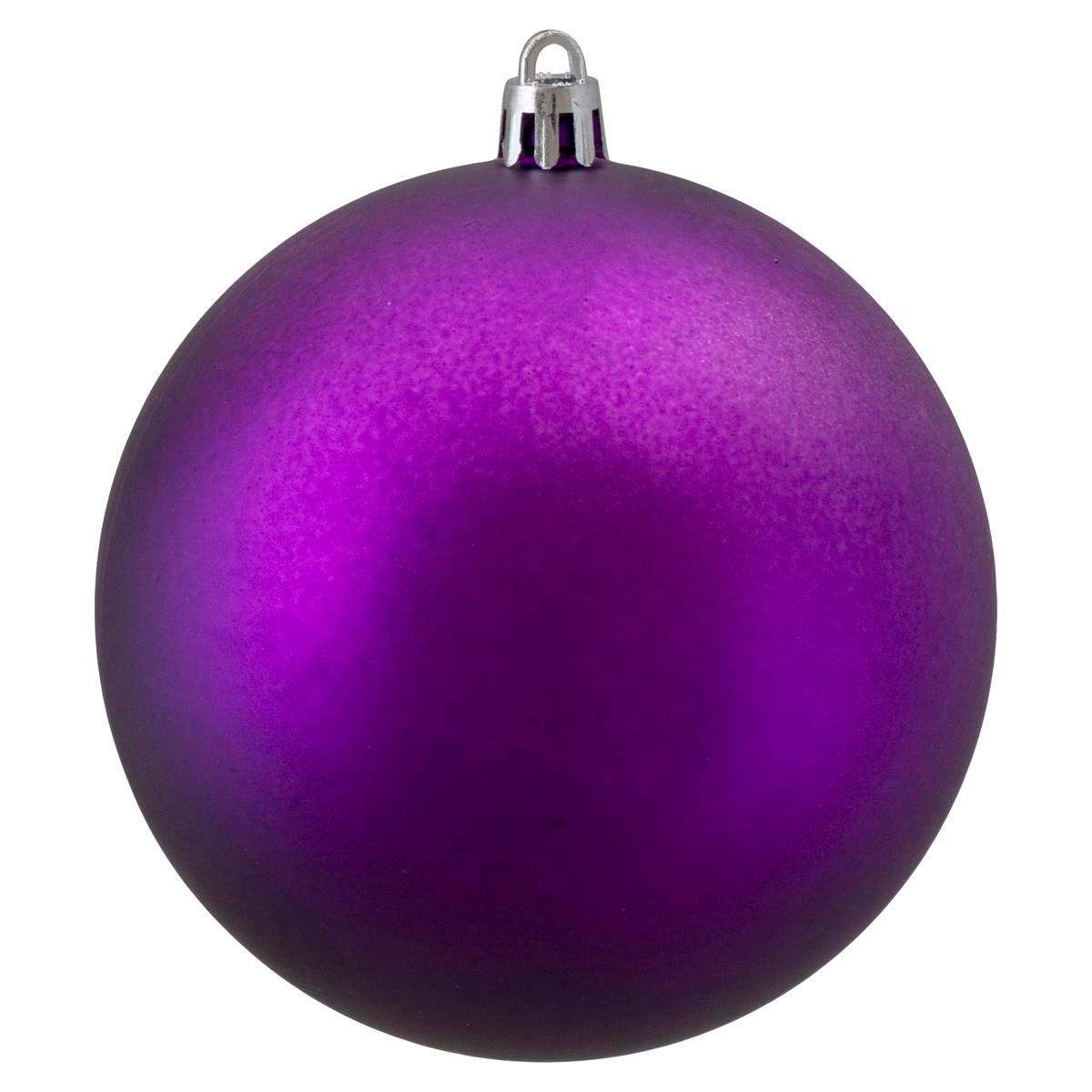 Northlight Seasonal 12ct. Matte Purple Christmas Ball Ornaments