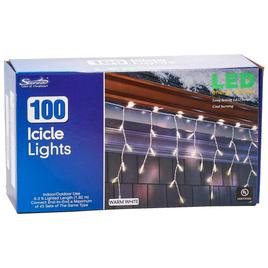 Sienna 100ct. Warm White Lights 20 Strand Icicle Lights