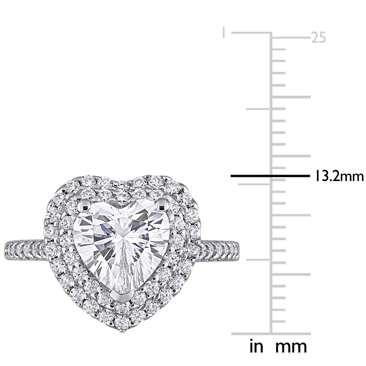 Gemstone Classics™ 10kt. White Gold 2 5/8ctw. Moissanite Ring