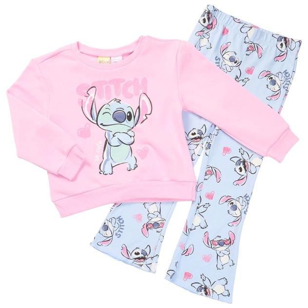 Girls (4-6x) Disney Stitch So Cute Top & Flare Leggings Set