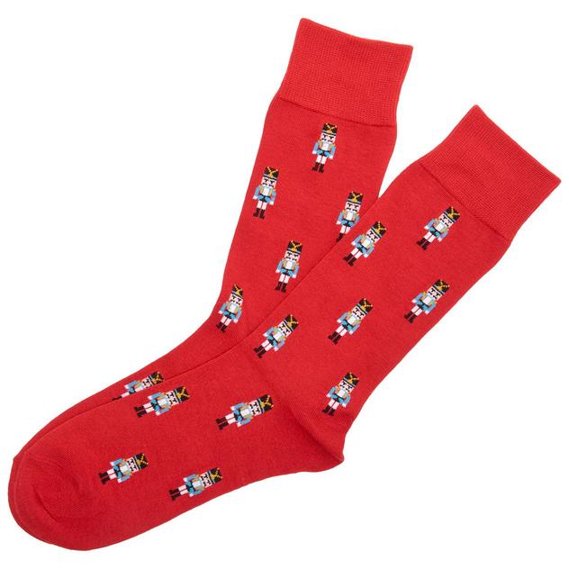 Mens Davco® Nutcracker Toy Soldier Crew Socks