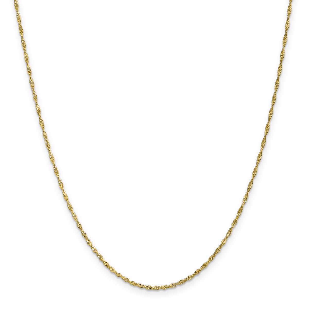 Gold Classics(tm) 10kt. 1.4mm 16in. Singapore Chain Necklace