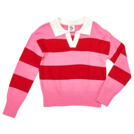 Girls (7-16) Jolie & Joy Long Sleeve Collared Stripe Sweater