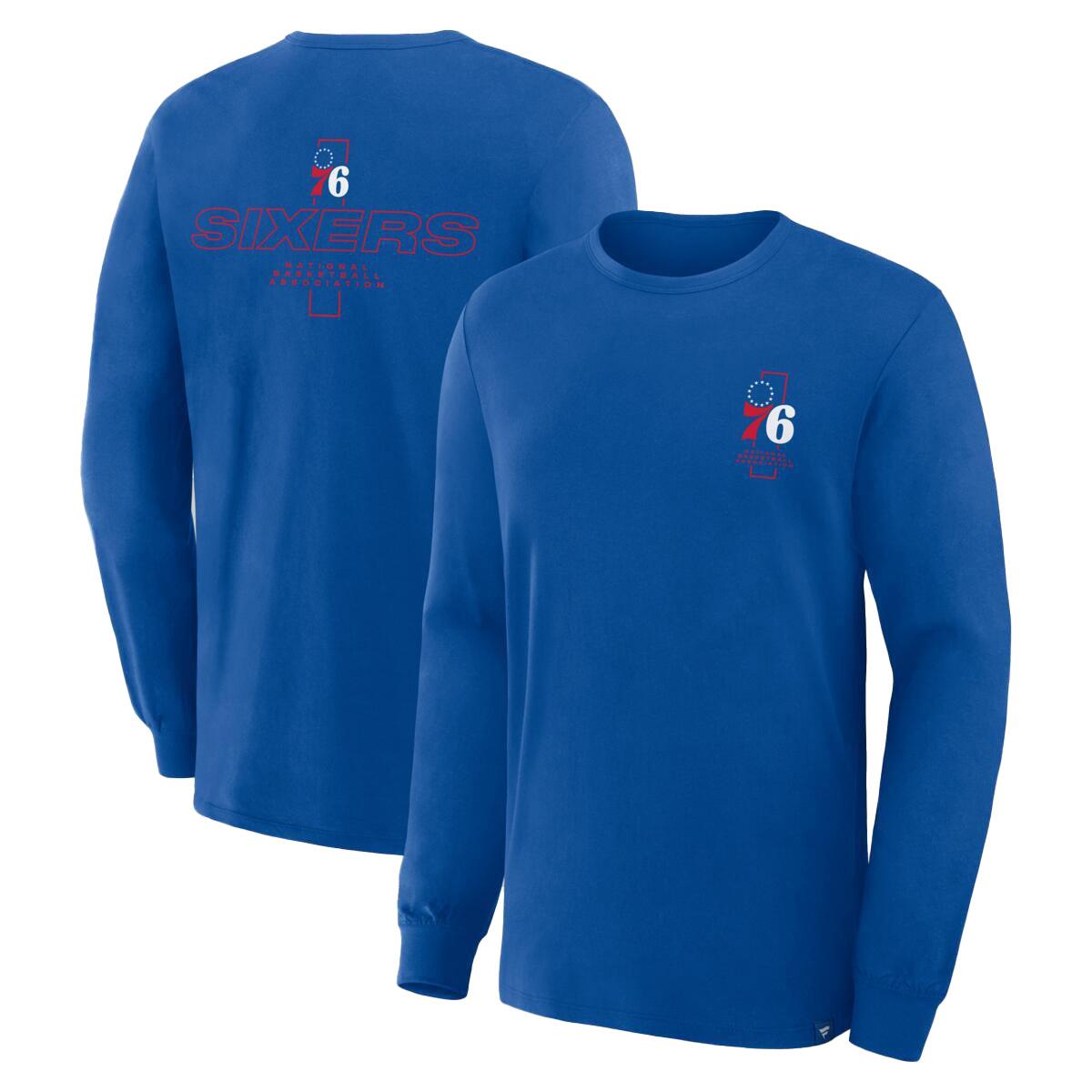 Mens Fanatics NBA Perimeter Philly Basketball Long Sleeve Tee