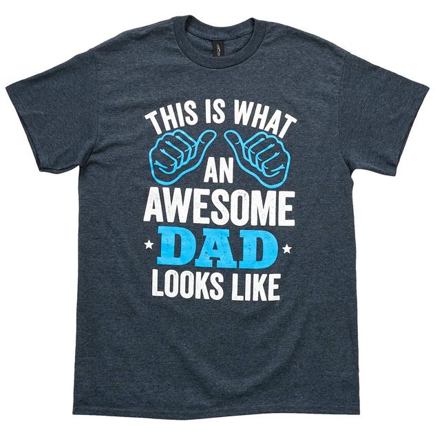 Mens Awesome Dad Short Sleeve Graphic Tee