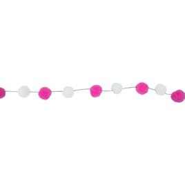 Northlight Seasonal 9ft. Pink & White Snowball Christmas Garland