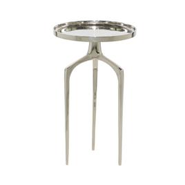 9th & Pike(R) Contemporary Round Silver Aluminum Raised Edge Table