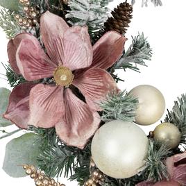 Northlight Seasonal 24in. Floral Frosted Pine Christmas Wreath