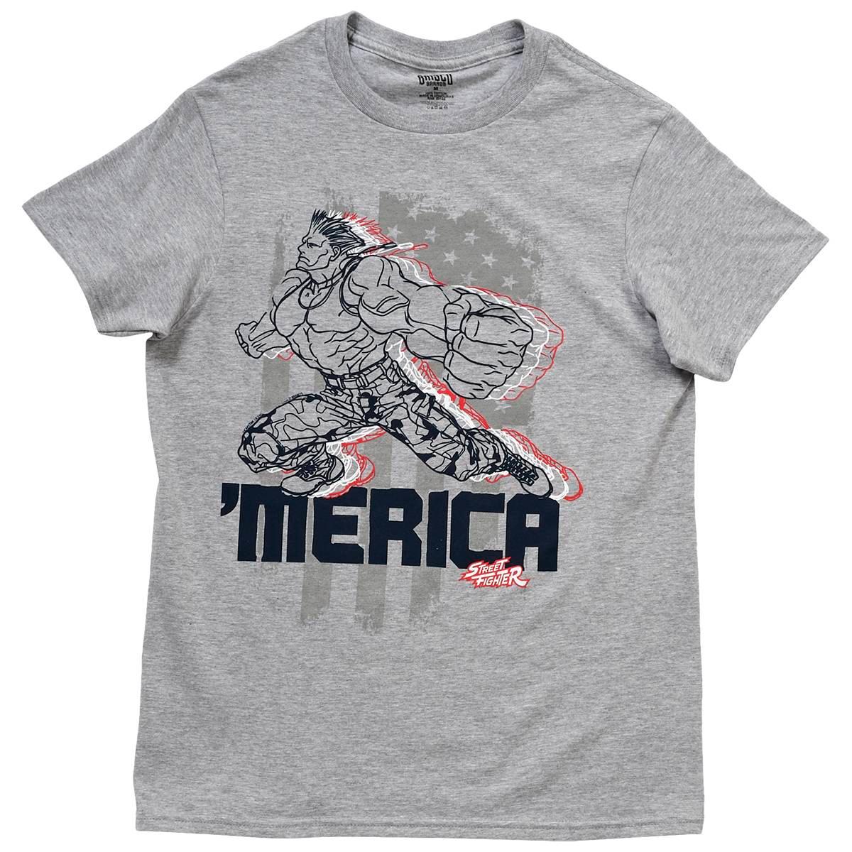 Young Mens Street Fighter America Short Sleeve Tee