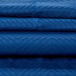 Hotel Suites 6pc. Chevron Embossed Sheet Set - Blueberry