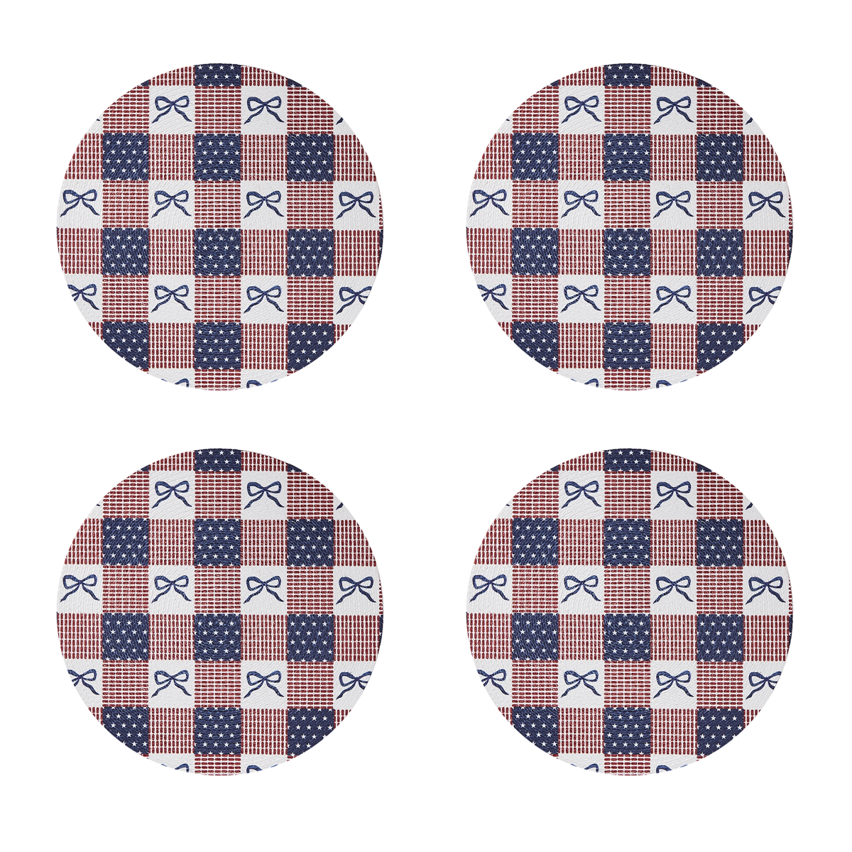 Avanti Celebration Woven Braided Round Placemats - Set of 4
