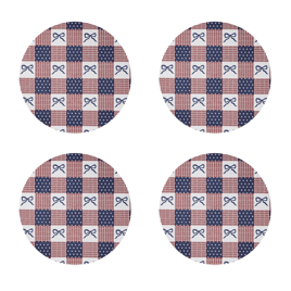Avanti Celebration Woven Braided Round Placemats - Set of 4