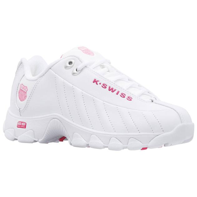 Womens K-Swiss ST329 CMF Tennis Sneakers - White/Shocking Pink