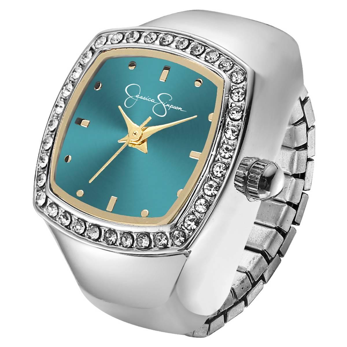 Womens Jessica Simpson Teal Dial Ring Watch - JR0009TTGT