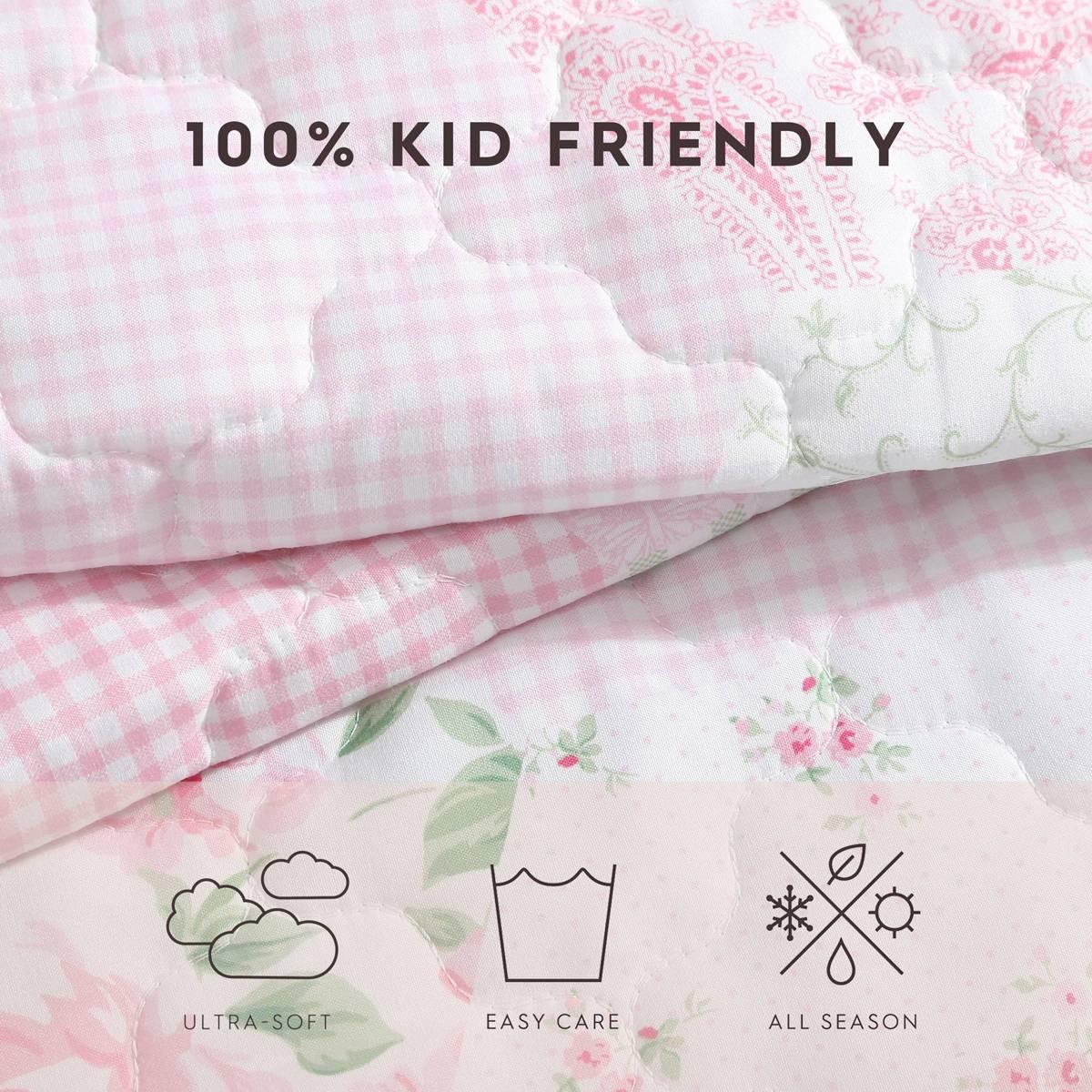 Laura Ashley Ellyn Microfiber Quilt Set