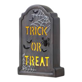 Mr. Halloween Ceramic LED Tombstone - Trick or Treat
