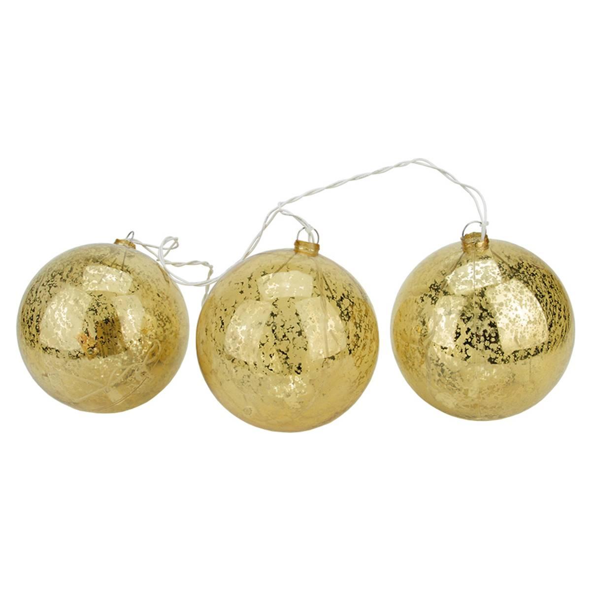 PENN 20ct. Gold Ball Ornaments Mini Christmas Light Set