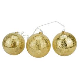 PENN 20ct. Gold Ball Ornaments Mini Christmas Light Set