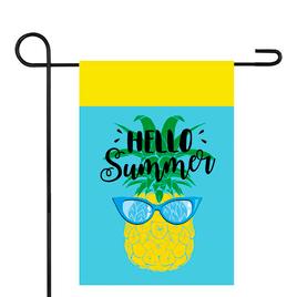 Northlight Seasonal Hello Summer Pineapple Outdoor Garden Flag