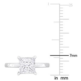 Sterling Silver 2ctw. White Moissanite Solitaire Ring