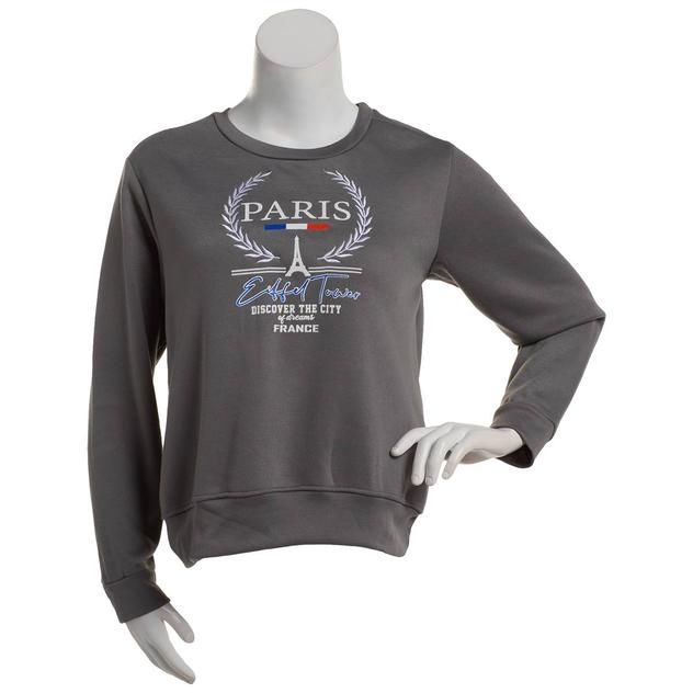 Juniors Plus Green Goddess Paris City of Dreams Sweatshirt