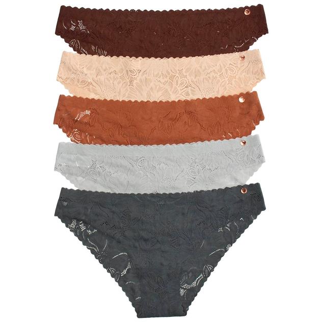Womens Danskin 5PK Laser Cut Lace Bikini Panties - DS1267-5PKAD
