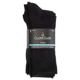 Womens Cuddl Duds® 5pk. Ribbed Shaft Crew Socks