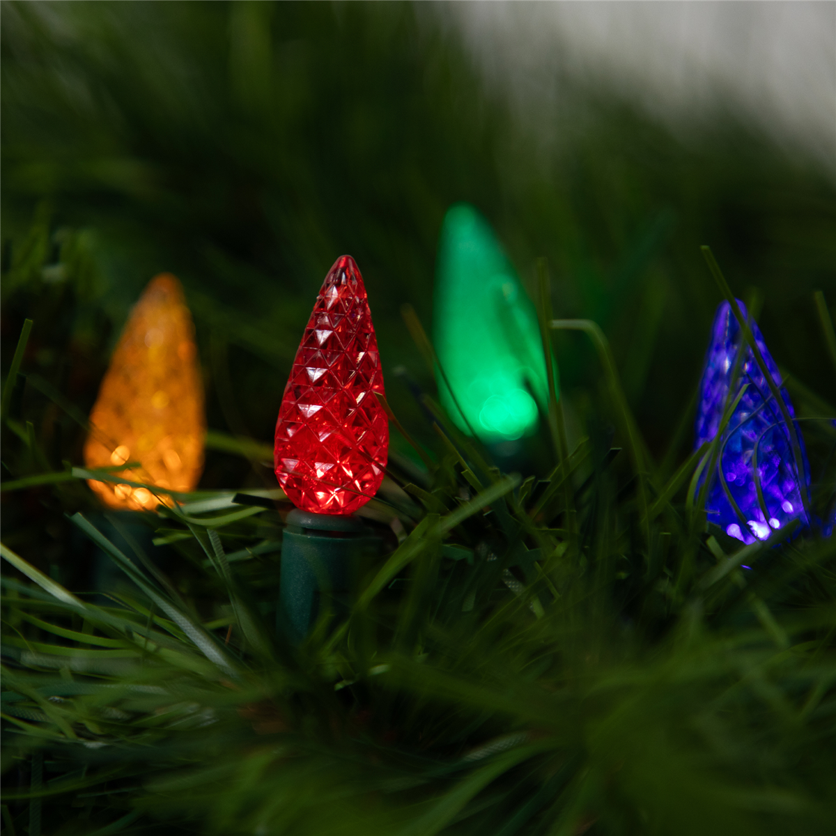 Northlight 15.75ft. LED Multicolor C6 Faceted Christmas Lights