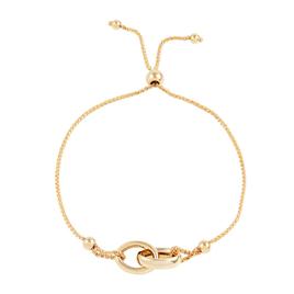 Gold Classics™ Double Oval on Wheat Chain Bolo Bracelet