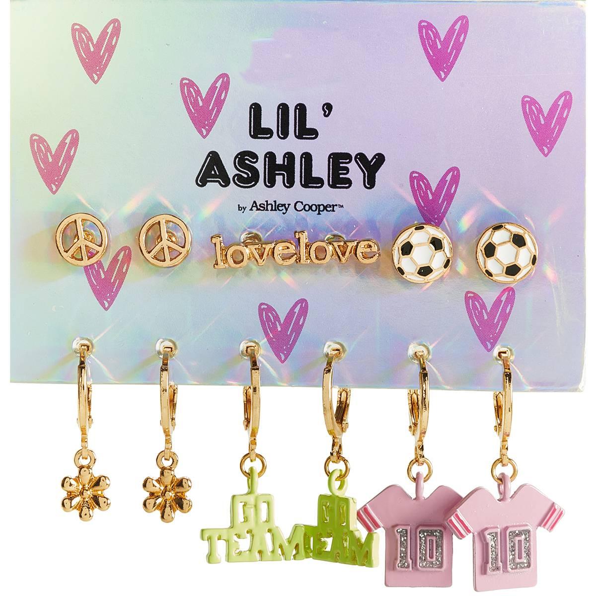 Kids Lil'' Ashley Peace/Love/Soccer/Flowers/Jerseys Earrings Set
