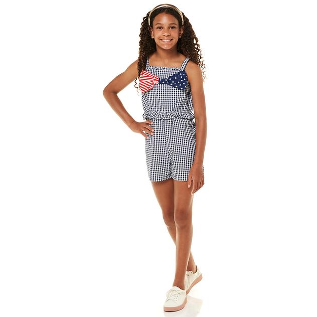 Girls (7-16) Bonnie Jean Americana Seersucker Romper