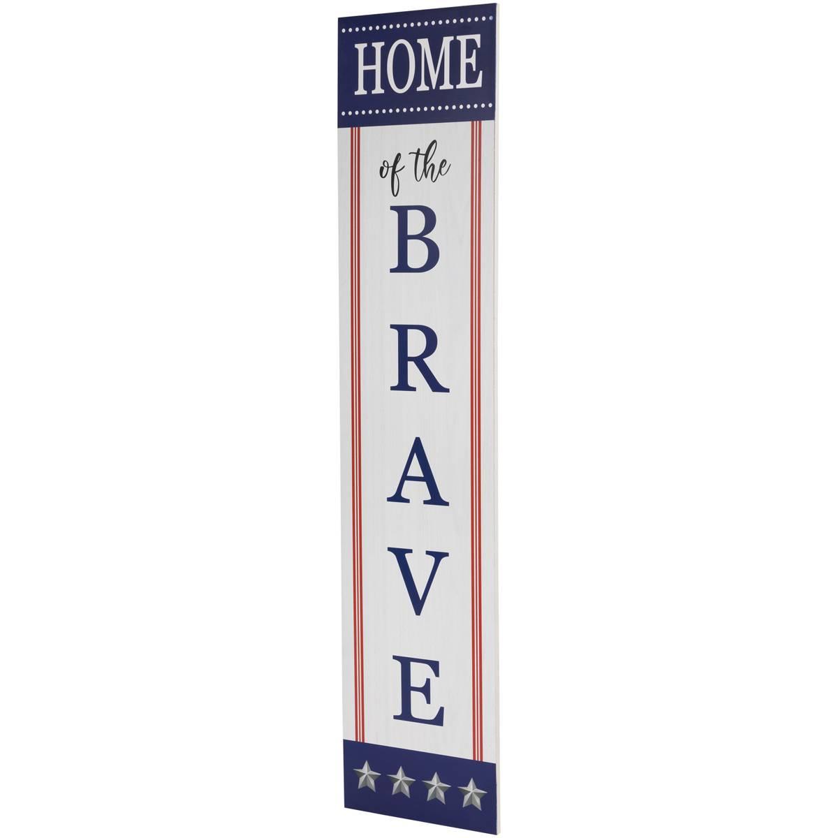 Northlight Seasonal "Home of the Brave" Porch Board Sign