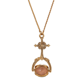 Symbols of Faith 14kt. Gold-Dipped Cross Multi-Stone Necklace
