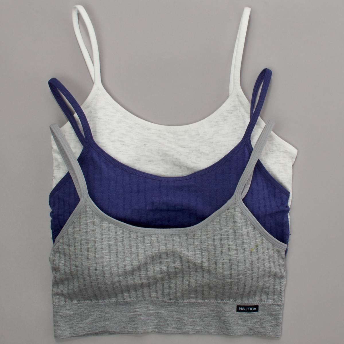 Womens Nautica 3pk. Square Neck Seamless Bralettes - NT1013-3PKX