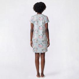 Womens Charmour Short Sleeve Floral Lace Trim Nightshirt