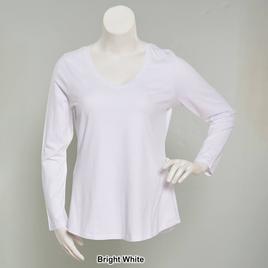 Juniors Plus Aveto Long Sleeve V-Neck Tee