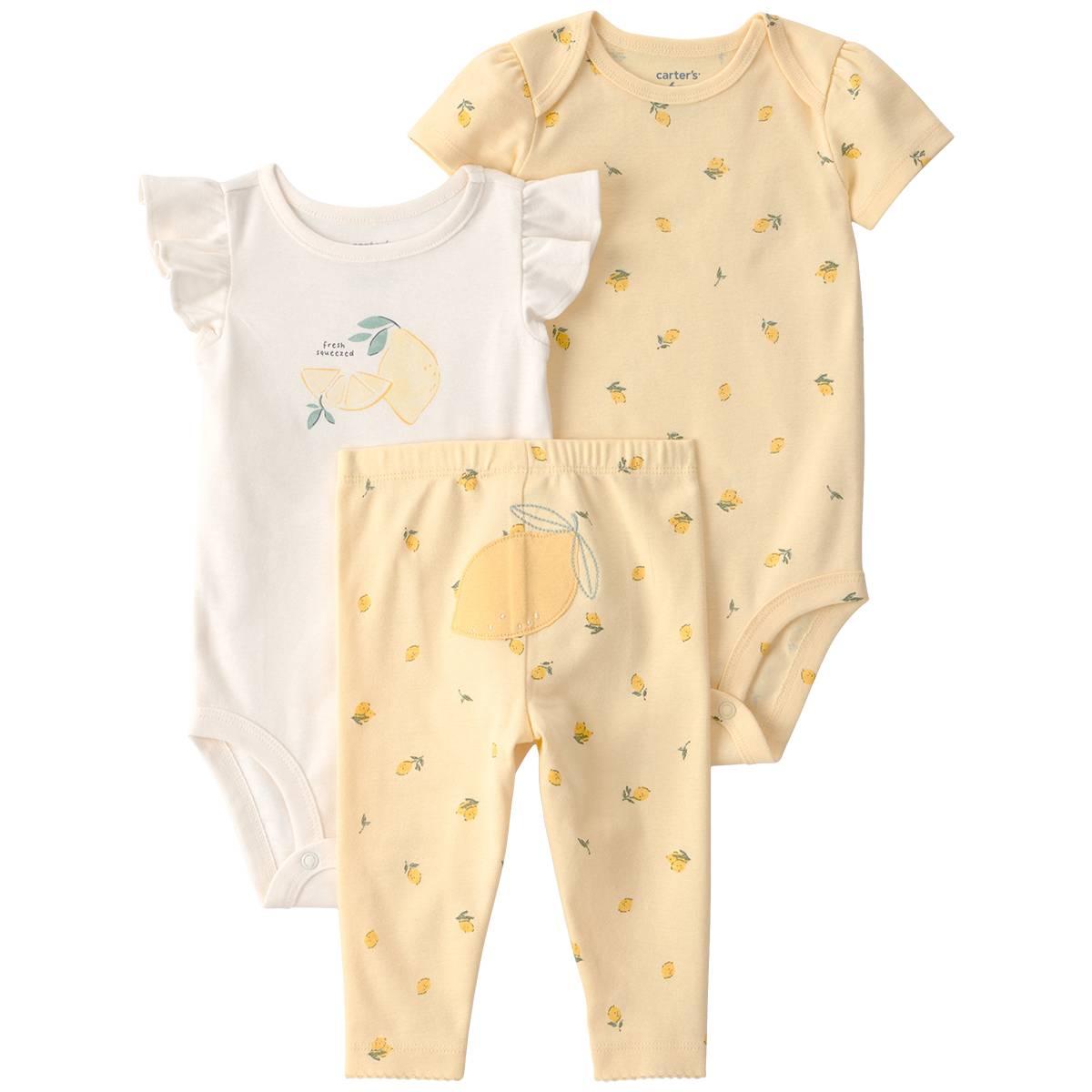 Baby Girl (NB-24M) Carter''s(R) 3pc. Lemons Leggings Set