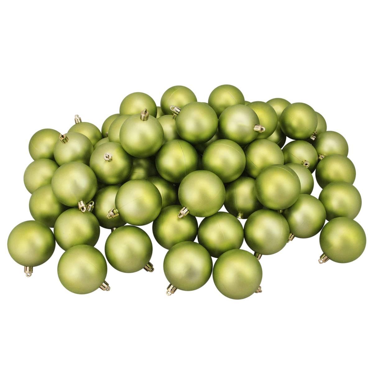 Northlight 60ct. Kiwi Green Matte Christmas Ball Ornaments
