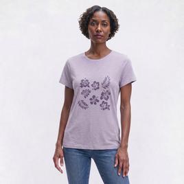Womens Mountain Ridge Hawaiian Lei Crew Neck Graphic Tee