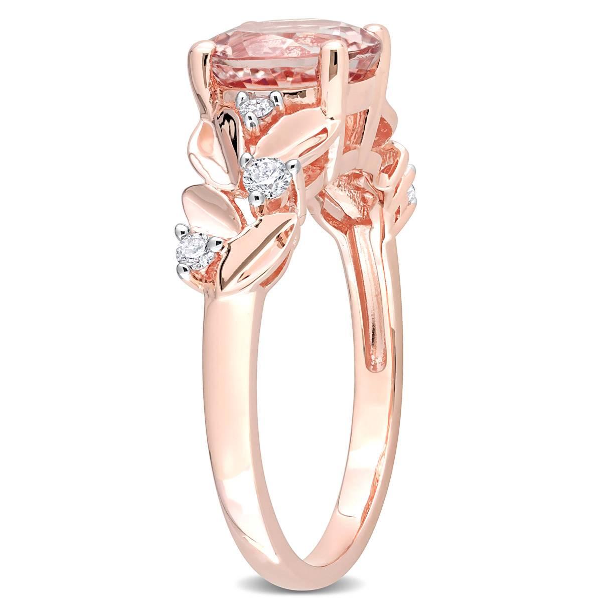 Gemstone Classics™ 10kt. Rose Gold 1/7ctw. Diamond Ring