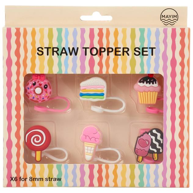 Girls Mayim 6pc. Sweets Straw Topper Set