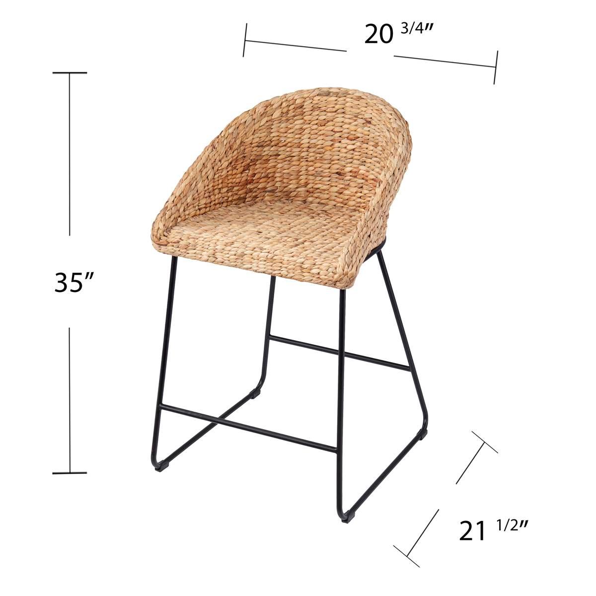 Southern Enterprises 2pc. Landrine Water Hyacinth Counter Stools